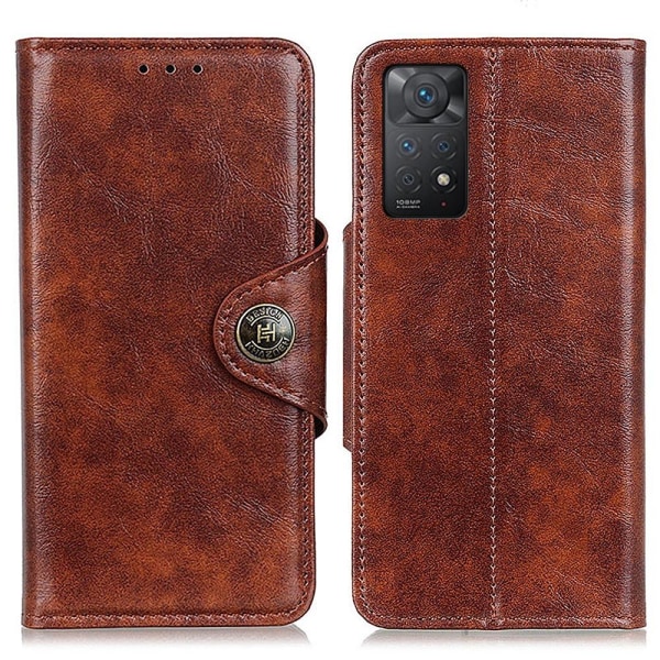 KHAZNEH Xiaomi Redmi Note 11 Pro 5G Fodral Vintage Brun