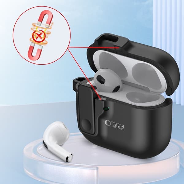 Tech-Protect AirPods 4 Skal Slim Hook Svart