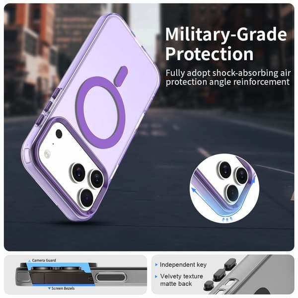 iPhone 17 Pro Max Skal MagSafe Hybrid Lila