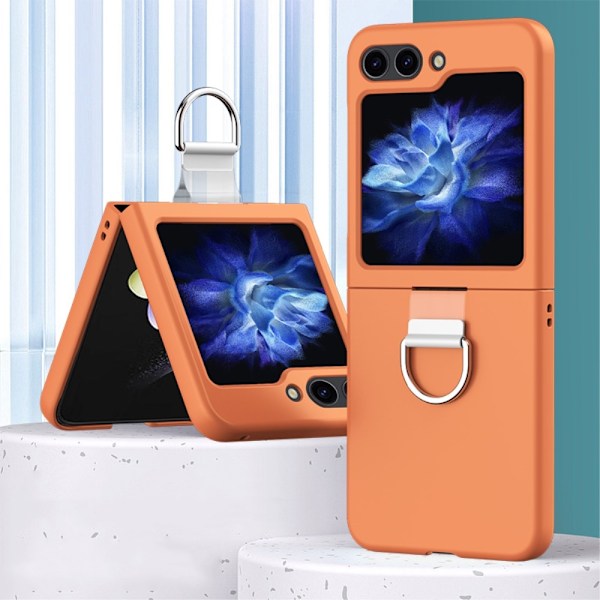 Galaxy Z Flip 6 Skal Skin Touch Ringhållare Orange