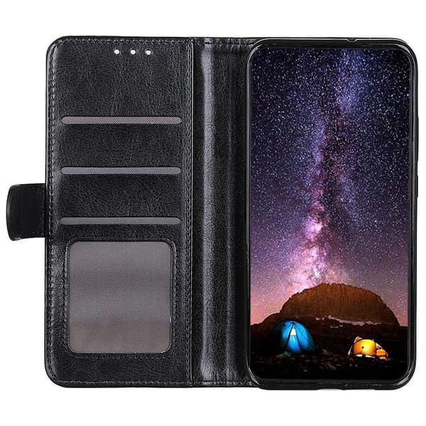 Honor Magic7 Lite Fodral Crazy Horse Läder Svart