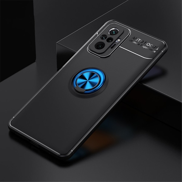 Xiaomi Redmi Note 10 Pro - Ring Skal - Svart/Blå Svart/Blå