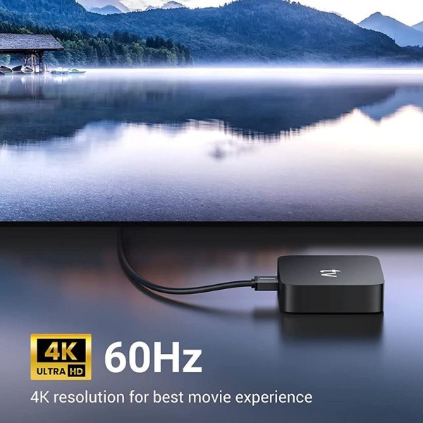 UGREEN 1.5m 270° 4K 60Hz HDMI - HDMI Kabel Elbow Svart