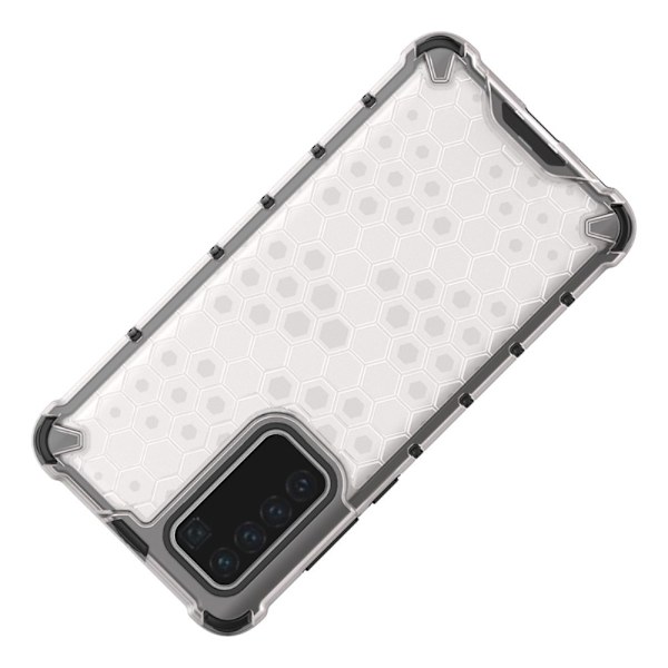 Huawei P40 - Armor Honeycomb Textur - Vit White Vit