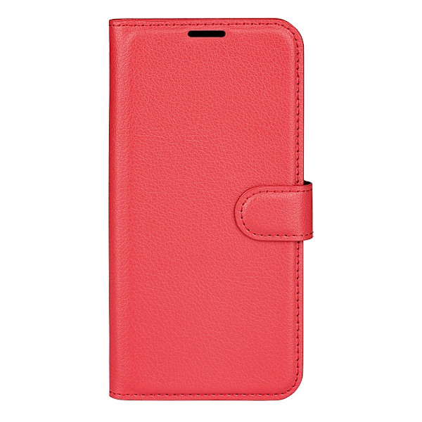 Motorola Moto G55 5G Fodral Litchi Läder Röd