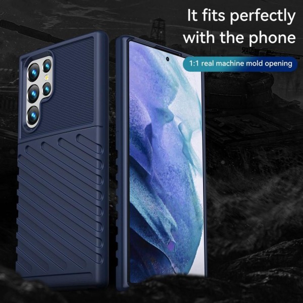 Samsung Galaxy S23 Ultra Skal Twill Textur Blå