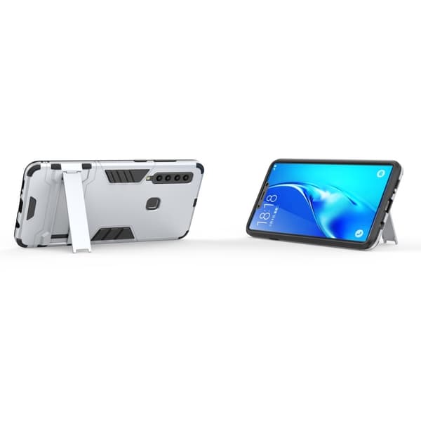 Samsung Galaxy A9 (2018) - Armour Skal - Silver Silver Silver