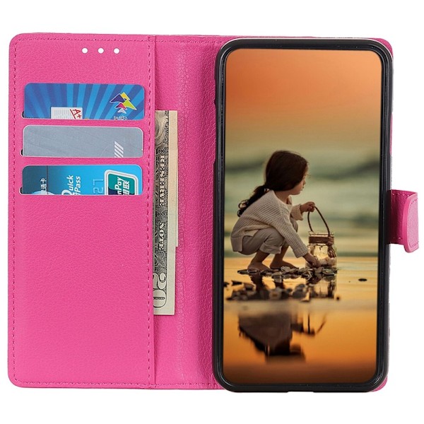 Xiaomi Redmi 14C Fodral Litchi Läder Rosa