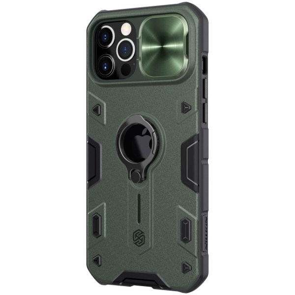 iPhone 12 Pro Max - NILLKIN CamShield Armor Hybrid Ring Skal - G Green Grön