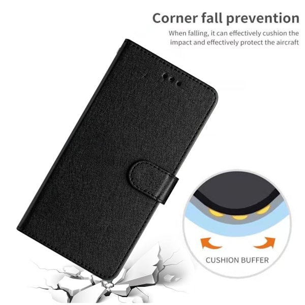 Samsung Galaxy S23 FE Fodral Läder Med Snodd Svart