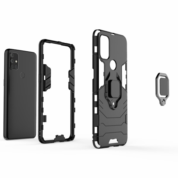 OnePlus Nord N10 5G - Hybrid Ring Skal - Svart Black Svart