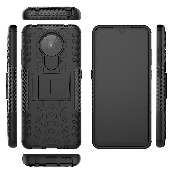 Nokia 5.3 - Ultimata Stöttåliga Skalet med Stöd - Svart Black Svart