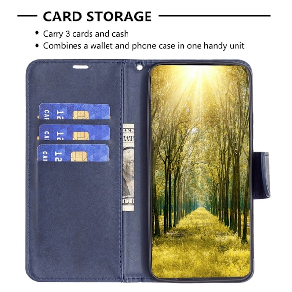 Galaxy S25 Plus / S24 Plus Fodral Solid Shark Läder Blå