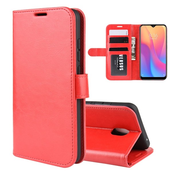 Xiaomi Redmi 8A - Crazy Horse Plånboksfodral - Röd Röd
