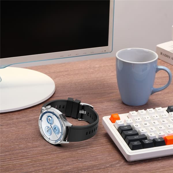 Klockarmband 22 mm Quick Release Silikon Grå