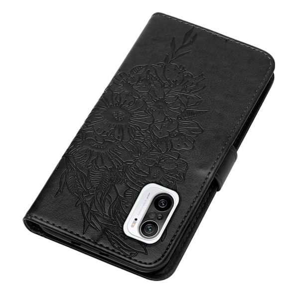 Xiaomi Mi 11i - Butterfly Läder Fodral - Svart Svart