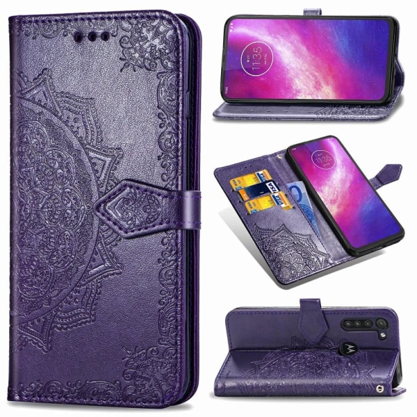 Motorola Moto G8 Power - Mandala Plånboksfodral - Lila Purple Lila