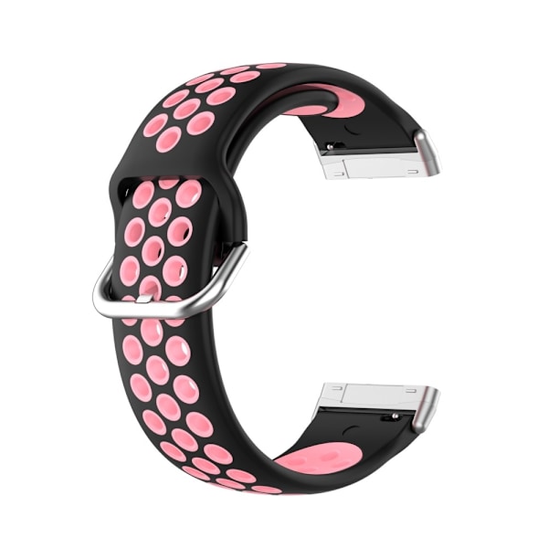 Silikon Träningsarmband Armband Versa 3/Fitbit Sense - Svart/Rosa Svart/Rosa Svart/Rosa