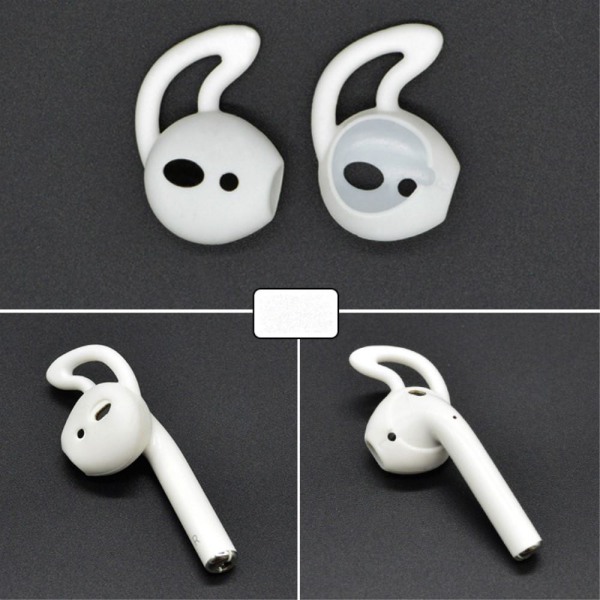 Silikon Öronkrokar För AirPods - Vit White Vit