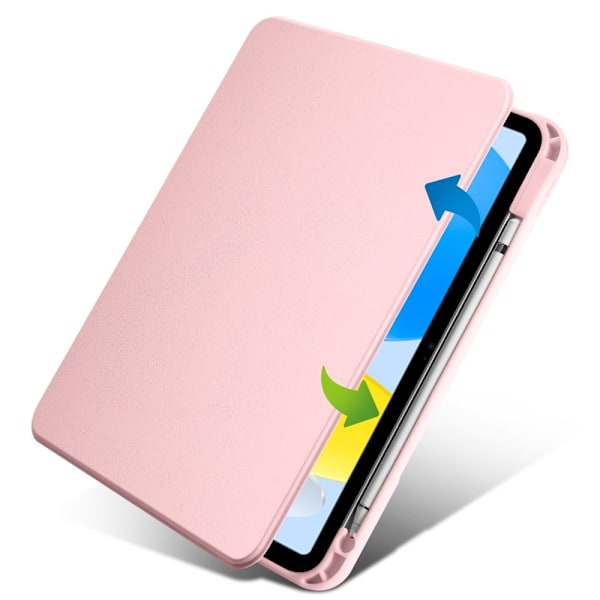 iPad Air 13 2025/2024 Fodral Hybrid Rotation Pennhållare Rosa