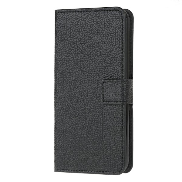 Motorola Moto G10/G20/G30 - Litchi Läder Fodral - Svart Black Svart