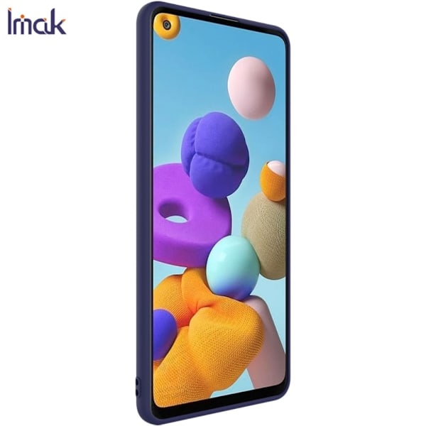 Samsung Galaxy A21s - IMAK Matt TPU Skal - Blå Blue Blå