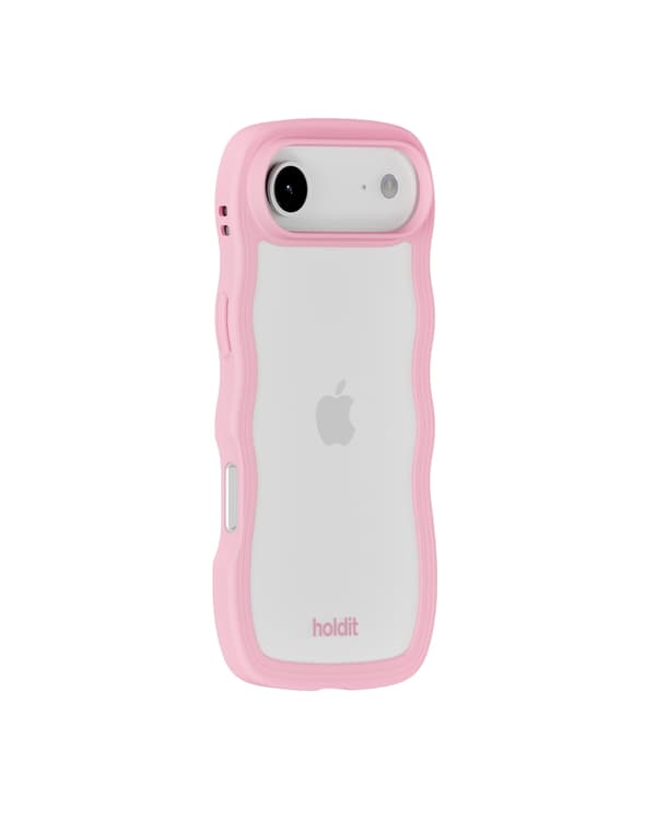 holdit iPhone Air Mobilskal Wavy Pink/Transparent