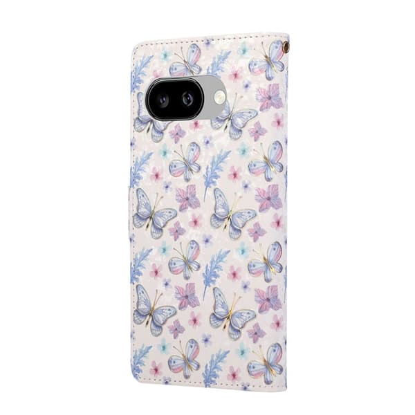 Google Pixel 10a Fodral RFID Läder Fjärilar / Blommor