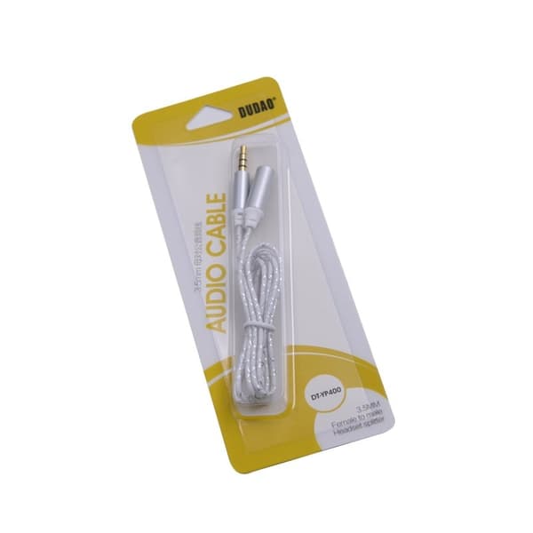 DUDAO 1m AUX 3.5 mm Hona-Hane - Silver Silver Silver