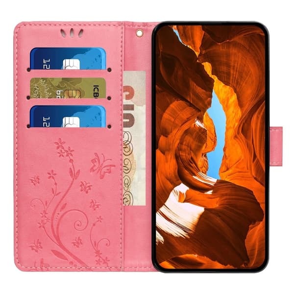 iPhone 17 Pro Fodral Med Blommigt Tryck Rosa