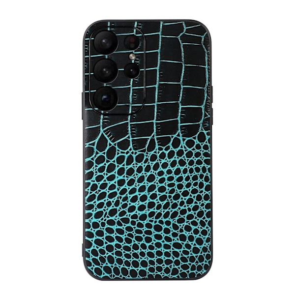 Samsung Galaxy S23 Ultra Skal Äkta Läder Krokodil Textur Brun