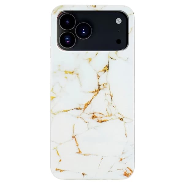 iPhone 17 Pro Max Skal Marmor TPU Vit