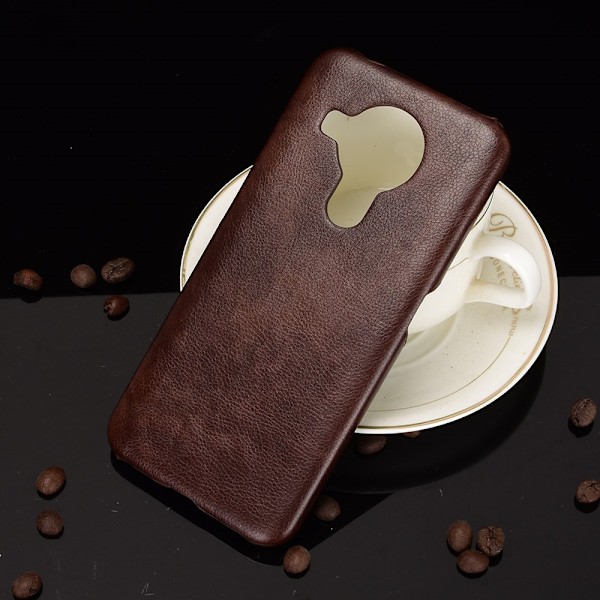 Nokia 5.4 - Läderbelagt Litchi Skal - Brun Brown Brun