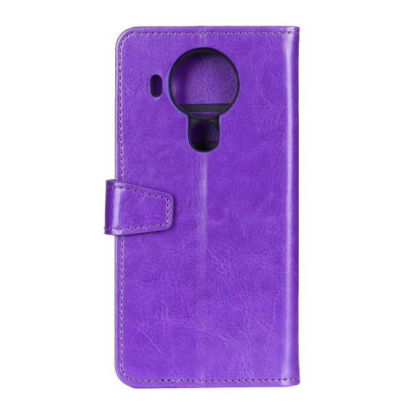 Nokia 5.4 - Crazy Horse Läder Fodral - Lila Purple Lila