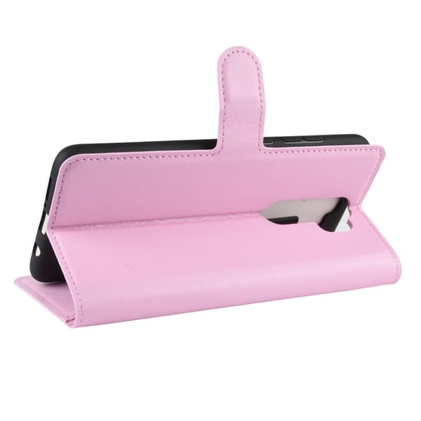 Xiaomi Redmi Note 8 Pro - Litchi Plånboksfodral - Ljus Rosa LightPink Ljus Rosa
