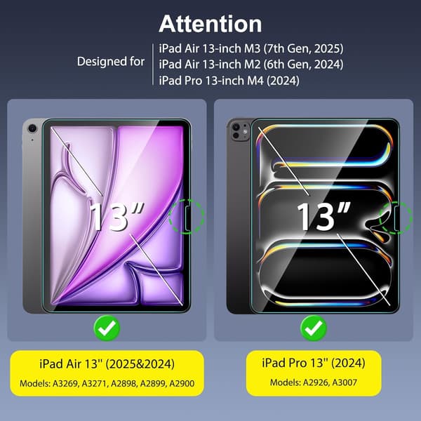 [2-Pack] iPad Pro 13 2024 Skärmskydd I Härdat Glas