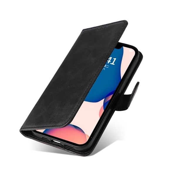 iPhone 14 Pro Fodral Flip Läder Svart