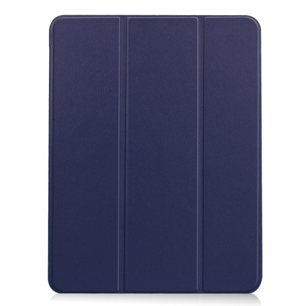 iPad Air 2020/2022 Fodral Tri-Fold Litchi Mörk Blå DarkBlue Mörk Blå