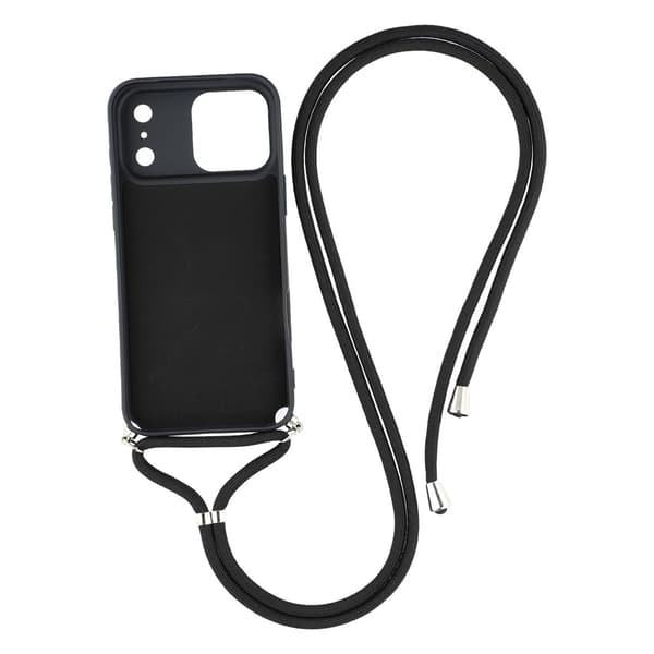 iPhone 17 Pro Skal Med Mobilsnöre TPU Svart