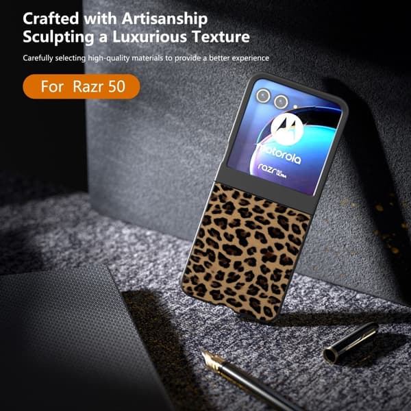 Motorola Razr 60 / 50 5G Mobilskal Leopard Mönster