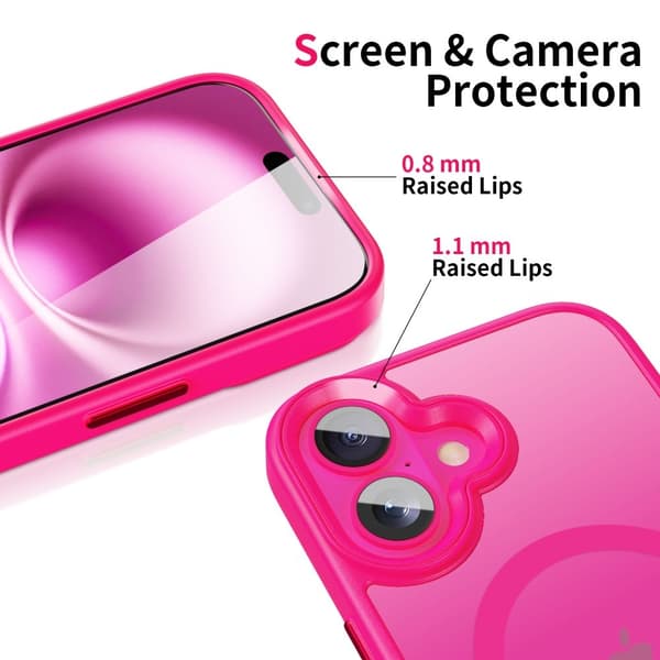 Tech-Protect iPhone 16 Skal MagSafe MagMat Blazing Pink