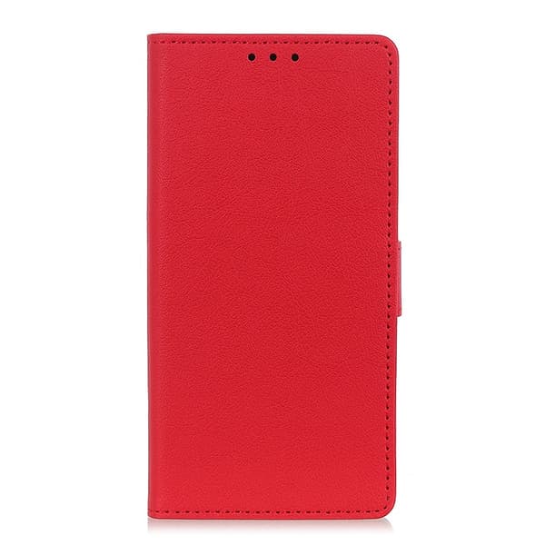 Motorola Moto G200 Fodral Solid Läder Röd