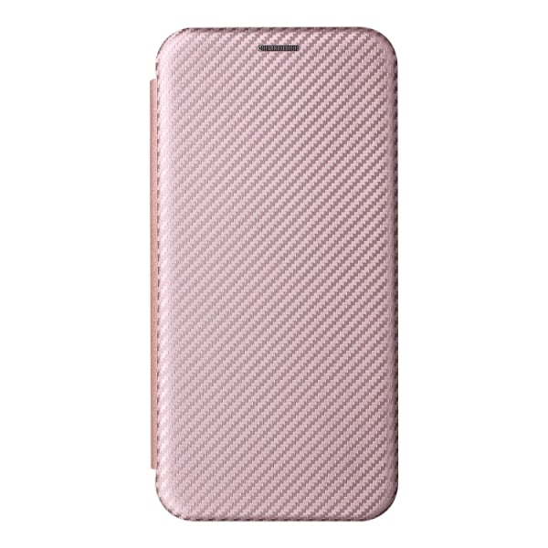 iPhone 14 Pro Max Fodral Flip Kolfiber Textur Roséguld