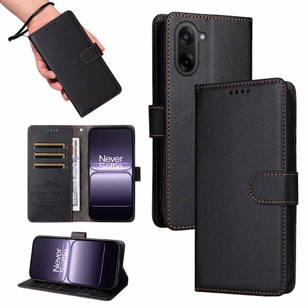 OnePlus Nord CE5 Plånboksfodral Läder Svart
