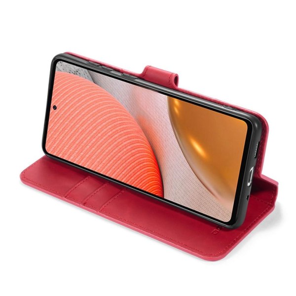 Samsung Galaxy A72 - DG.MING Retro Läder Fodral - Röd Red Röd