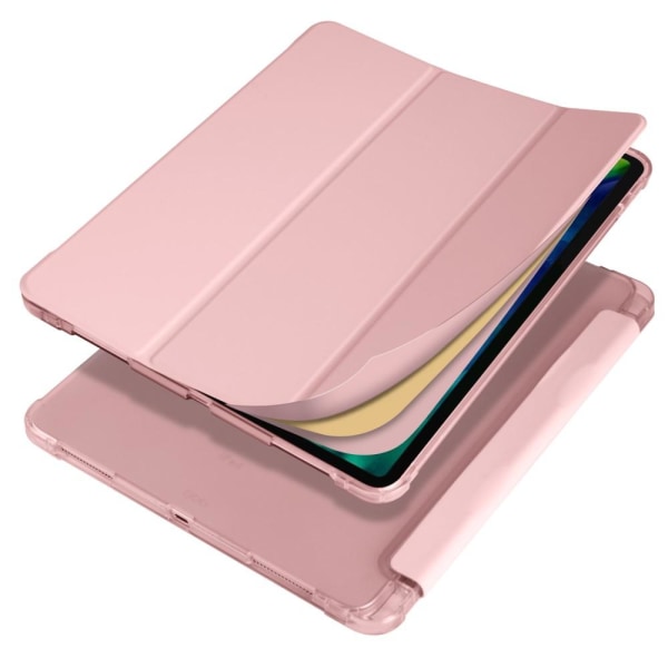 iPad Pro 12.9 (2018/2020) - Tri-Fold med pennhållare - Roséguld Roséguld Roséguld