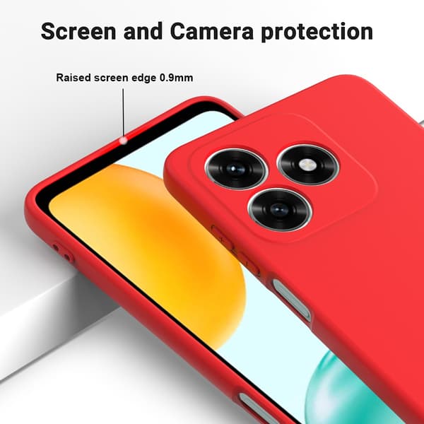 Honor X5c Plus Skal Liquid Silikon Röd