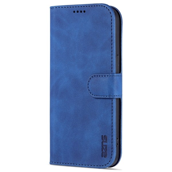AZNS iPhone 14 Pro Max Fodral Läder Blå