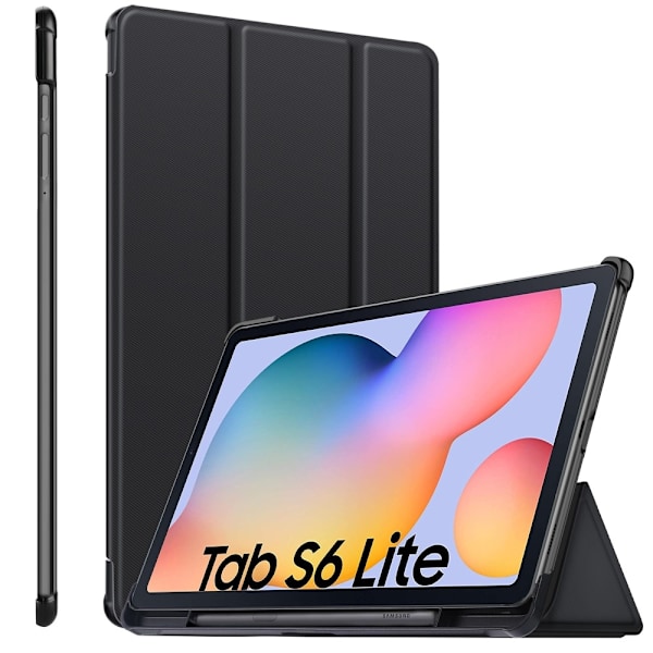 Samsung Galaxy Tab S6 Lite Fodral  Bumper Tri-Fold Svart Black Svart