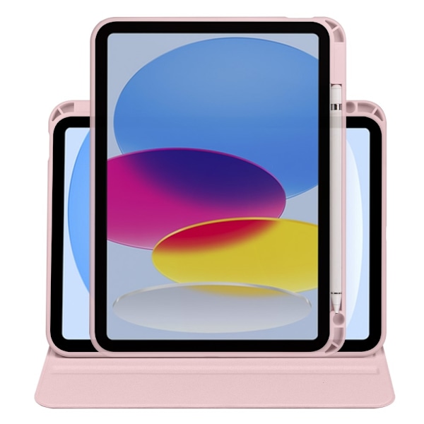 iPad Air 13 2025/2024 Fodral Hybrid Rotation Pennhållare Rosa